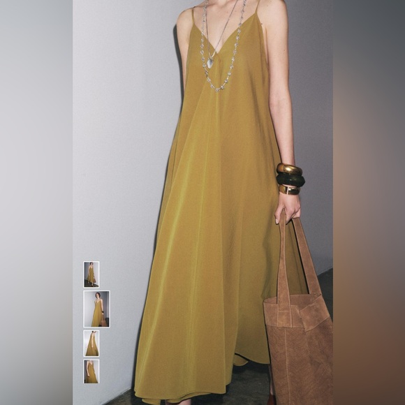 Zara Dresses & Skirts - NWT- ZARA Maxi Dress in Olive Green